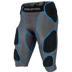 Champro Adult Bull Rush 7-Pad Girdle, 4X-Large, Charcoal, Black Inset NWT